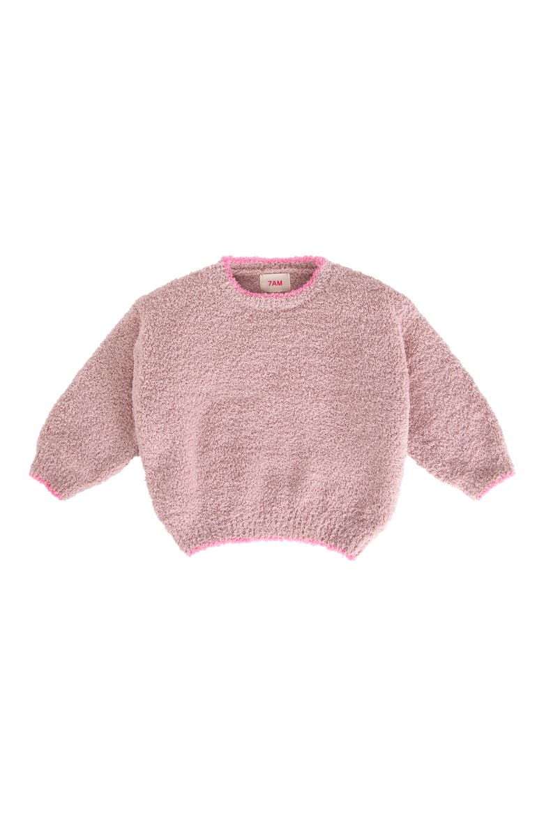 High Pile Fleece Recycled Polyester Sweater, Main, color, ASH ROSE