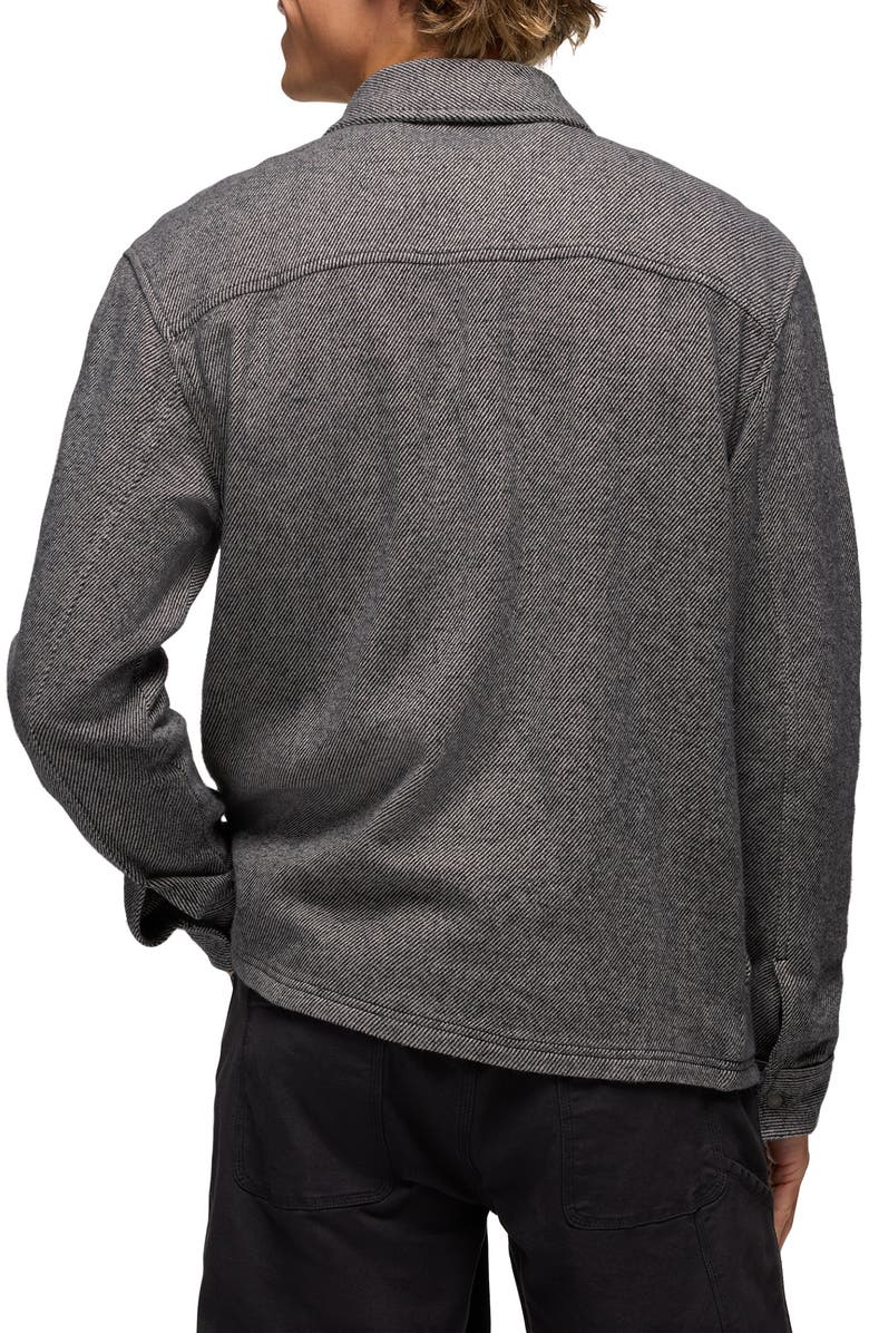 prAna Happy Camp Flannel Snap-Up Shirt Jacket, Alternate, color, Shadow Heather