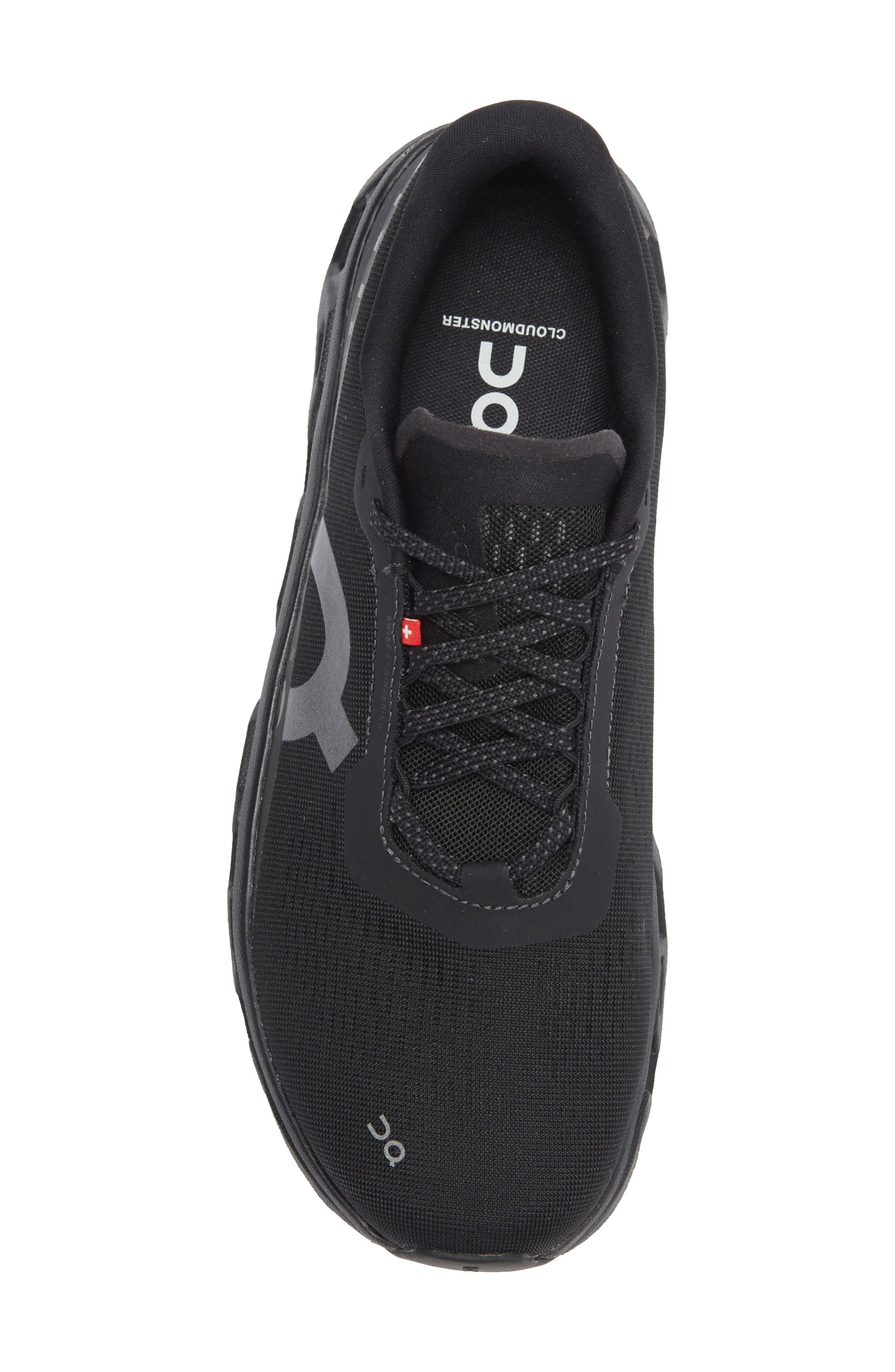 On Cloudmonster 1 Running Shoe, Alternate, color, Black/ Black