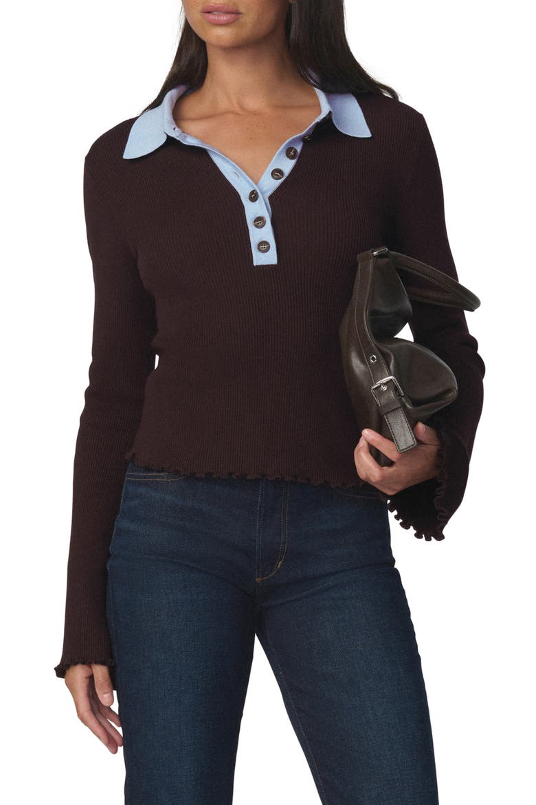 Riley Polo Sweater, Main, color, ESPRESSO