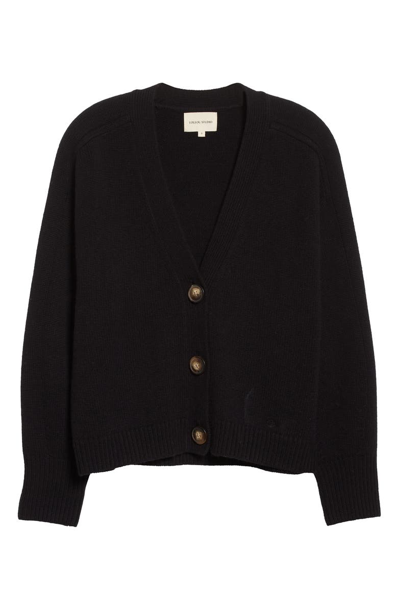 LOULOU DE SAISON Loulou Studio Zanzibar V-Neck Cardigan Sweater, Alternate, color,