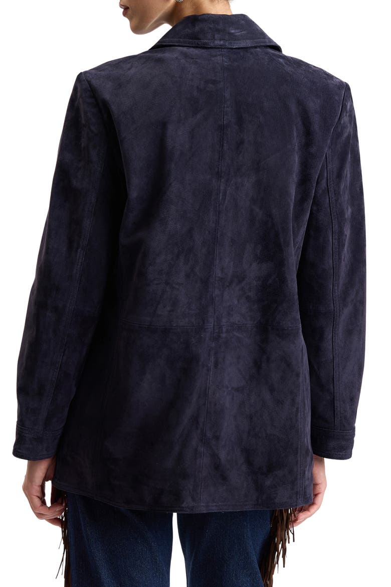 Suede Boyfriend Blazer, Alternate, color, IMPERIAL