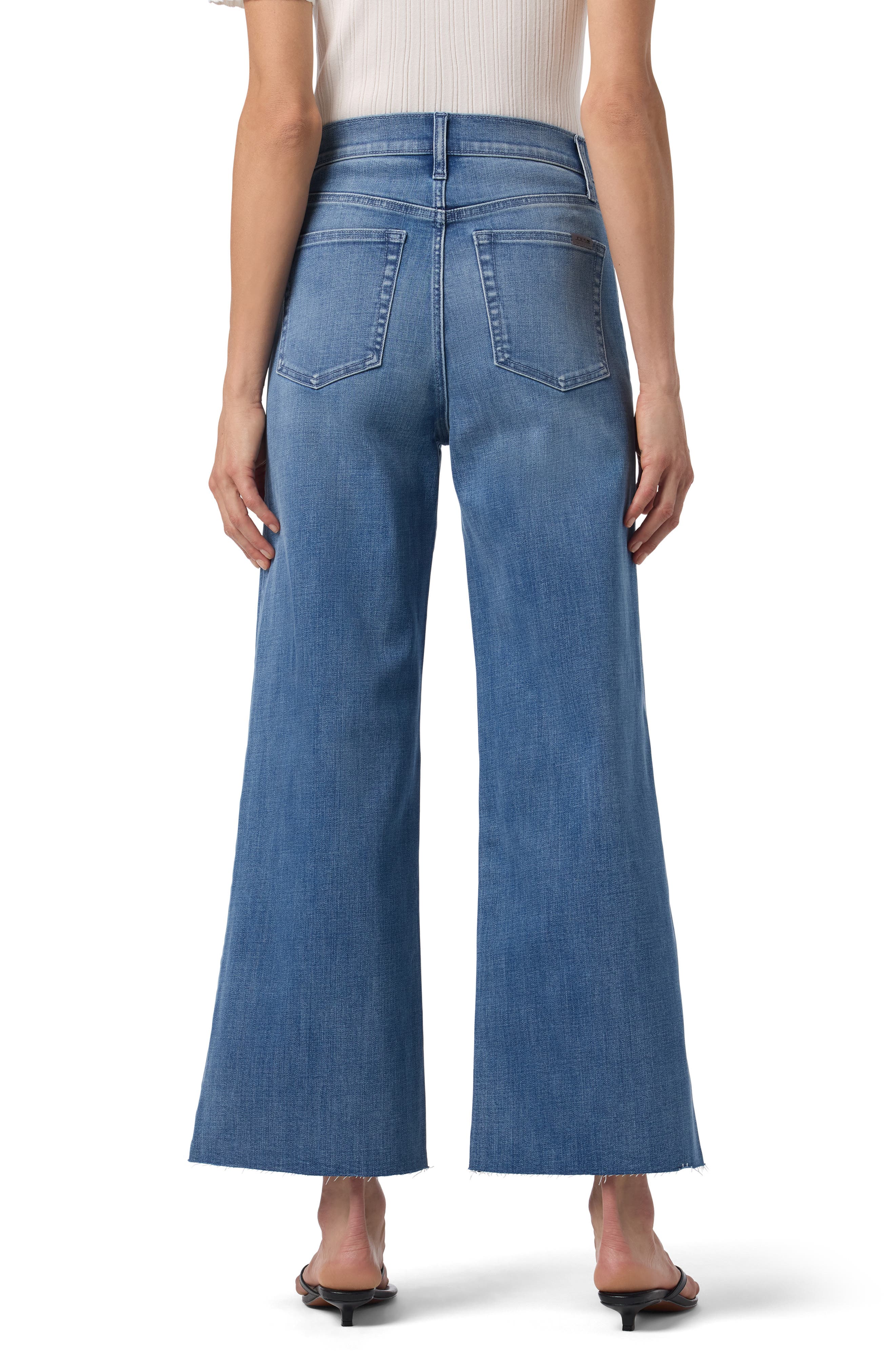 Raw Hem Ankle Wide Leg Jeans - image 2