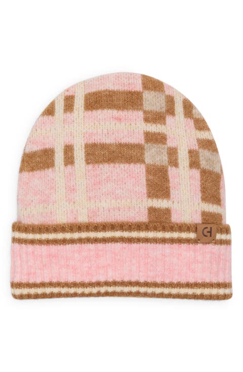 Plaid Cuffed Beanie