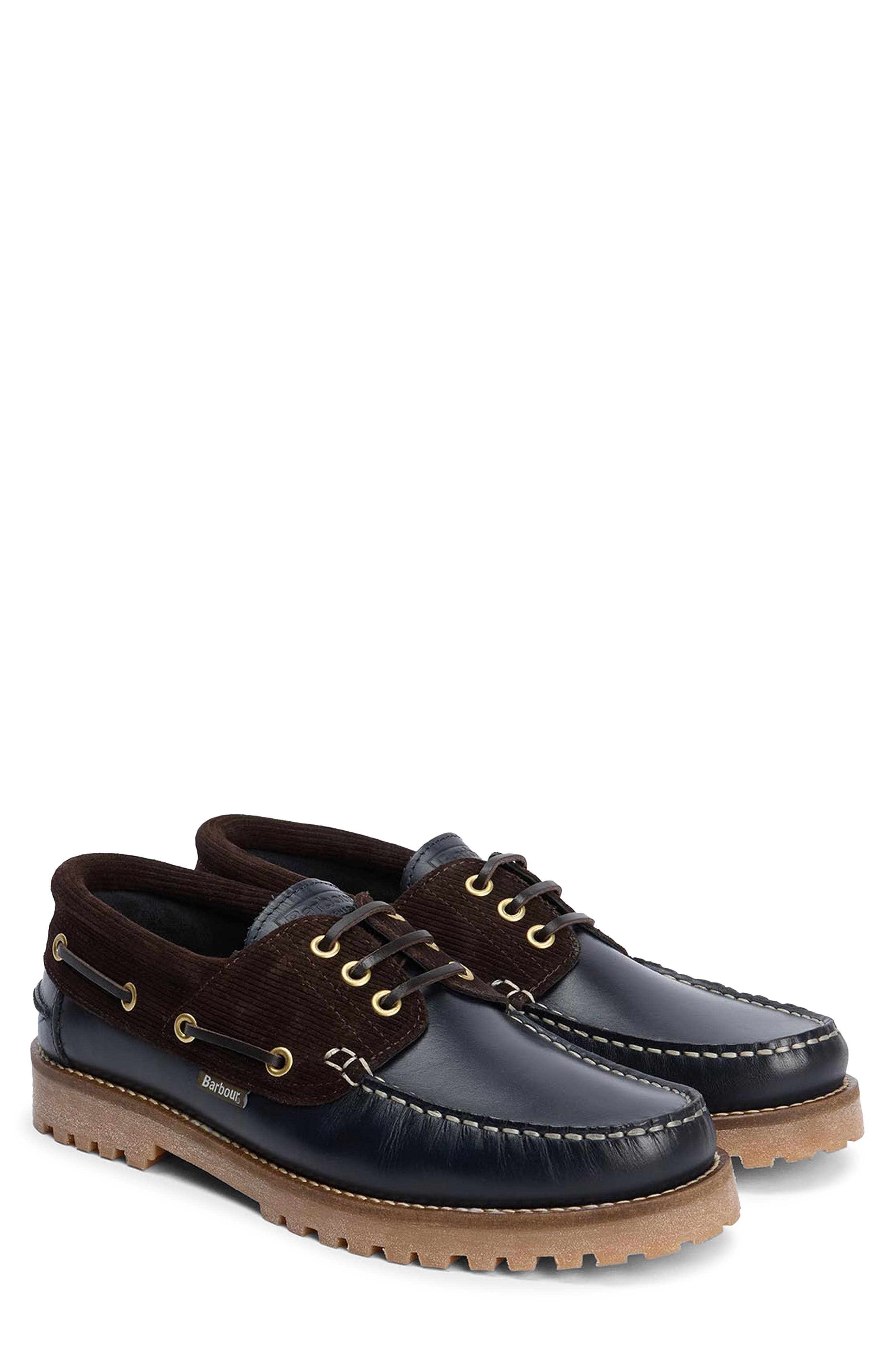 Barbour Deck Boat Shoe, Main, color, Navy