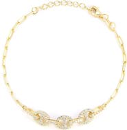GLAZE JEWELRY Pavé Cubic Zirconia Link Bracelet