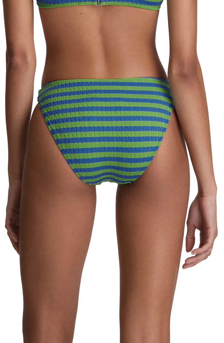 Polo Ralph Lauren Stripe Jacquard Minimal Bikini Bottoms, Alternate, color, Riviera Green Colby