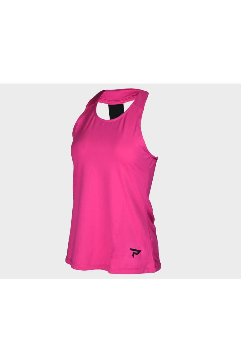 Performance Racerback Womens Pickleball Tank Top, Main, color, Fuchsia