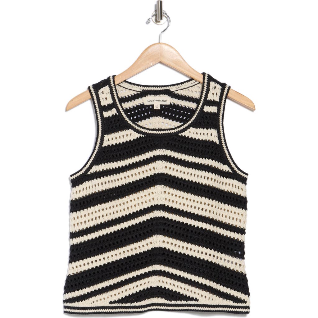 LUCKY BRAND LUCKY BRAND NOVELTY STITCH SWEATER TANK