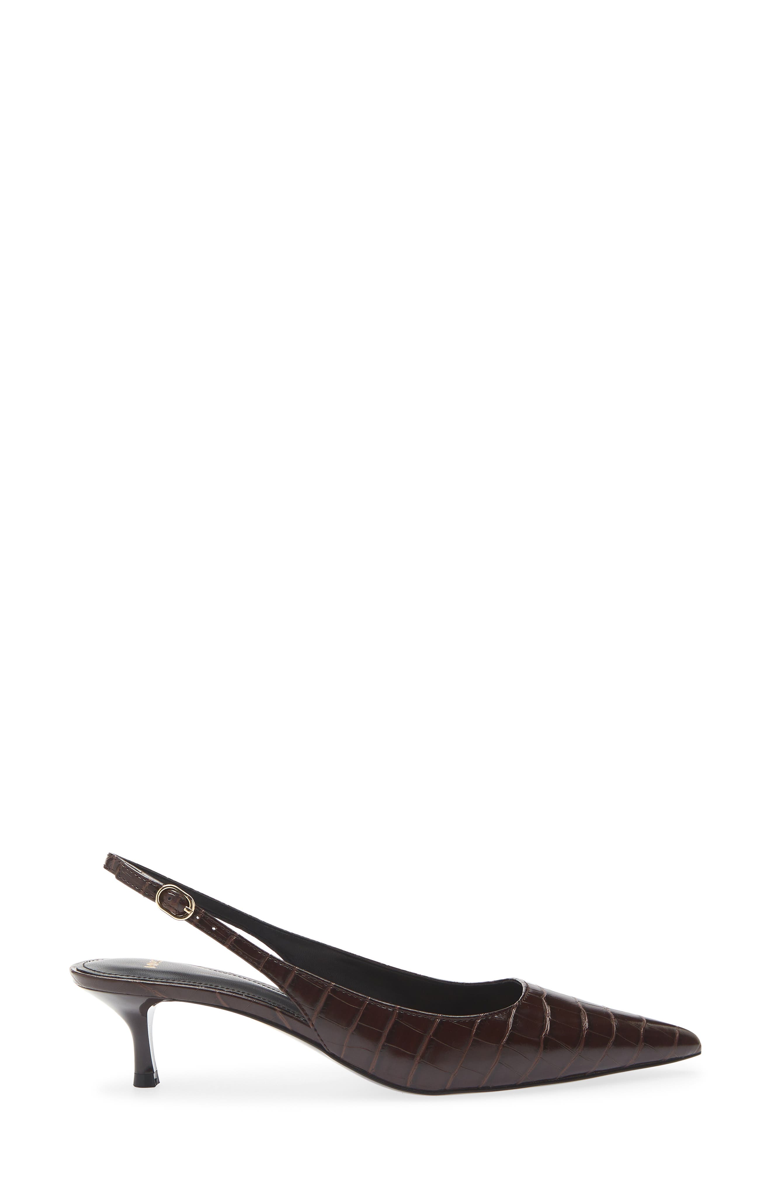 Croc Embossed Slingback Kitten Heel Pump, Alternate, color, BURGUNDY