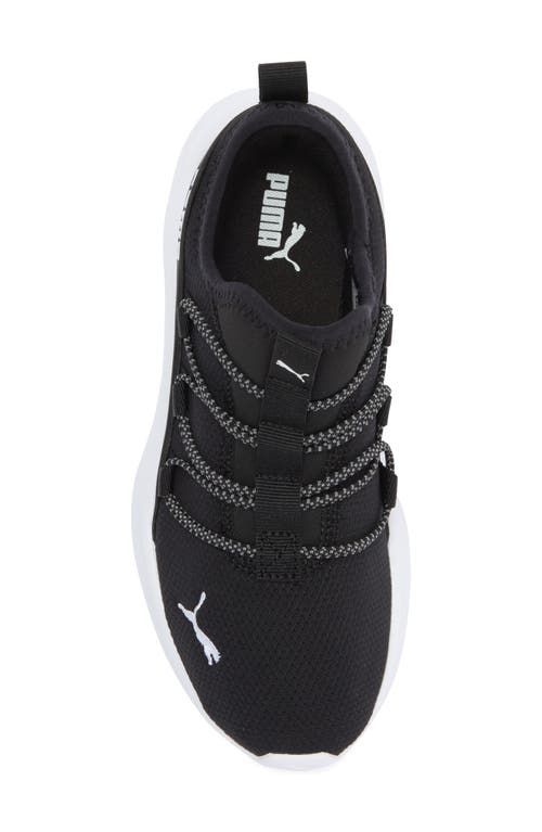 Puma Kids' Softride One4all Slip-on Sneaker In Black- White