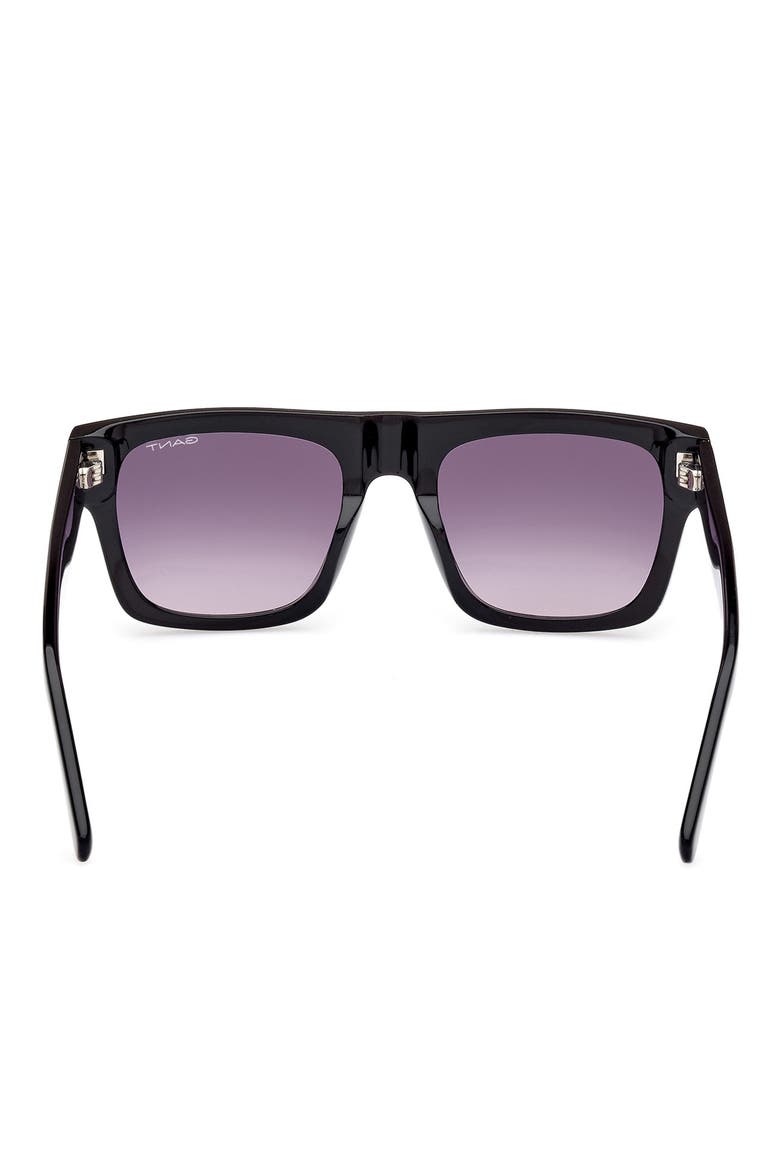 Square Sunglasses, Alternate, color, SHINY BLACK / GRADIENT SMOKE