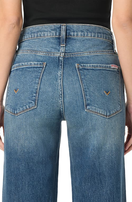 Hudson Jeans Rosalie High Waist Raw Hem Wide Leg Jeans In Bossanova