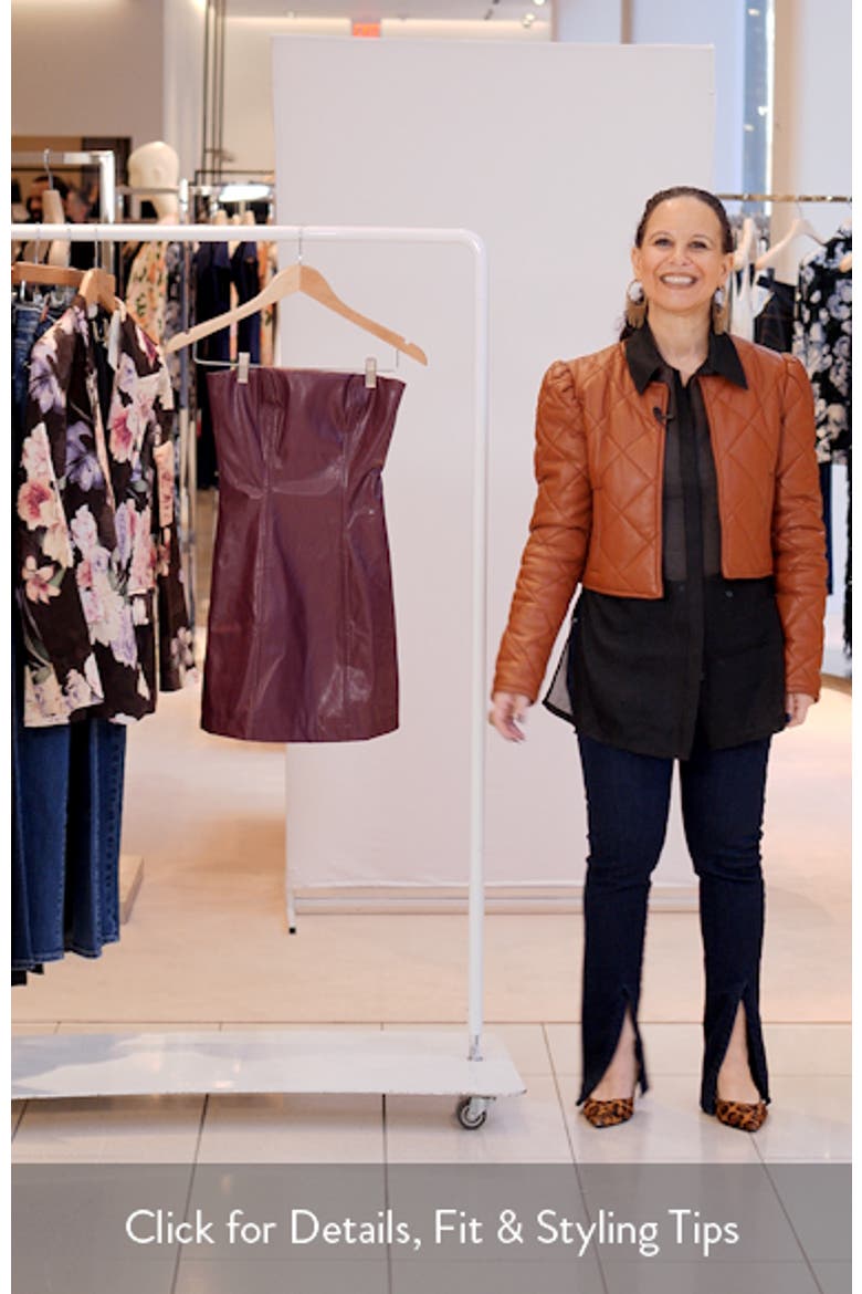 Hailey Strapless Faux Leather Minidress video