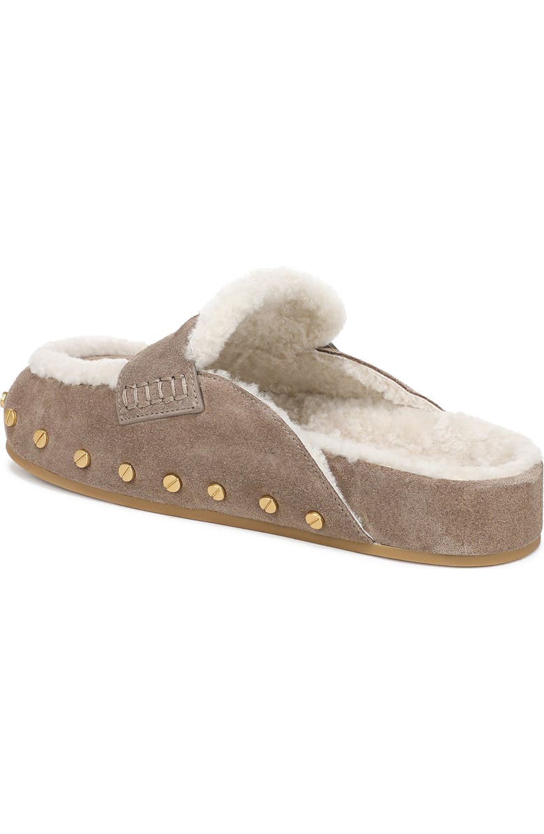 Veronica Beard Fenix Genuine Shearling Mule, Alternate, color, Bark Ecru