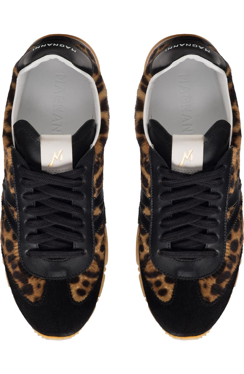 Magnanni Lizzy Lace Up Sneaker, Alternate, color, Leopard Calf Hair
