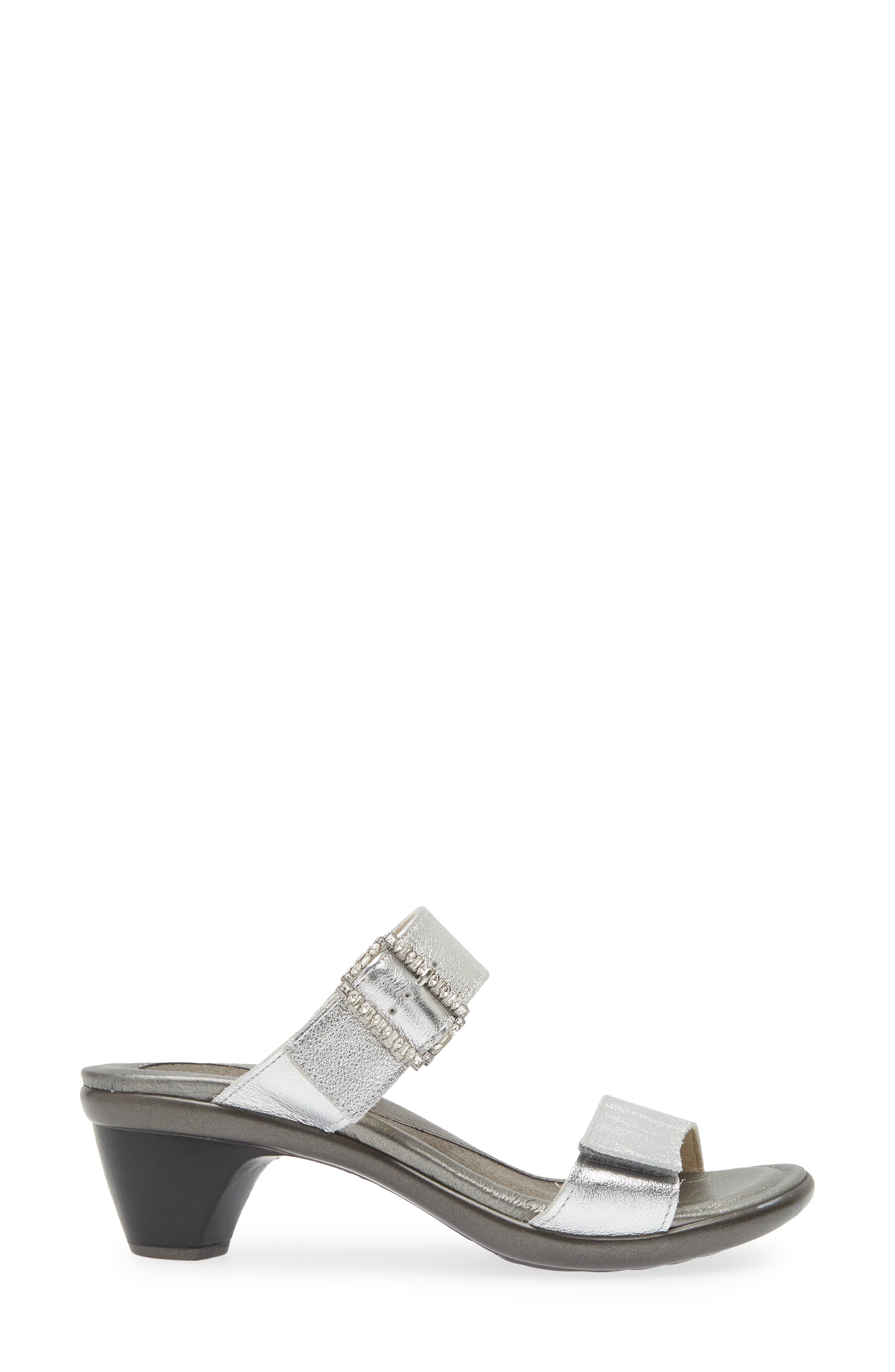 Naot Recent Slide Sandal, Alternate, color, Soft Silver Leather