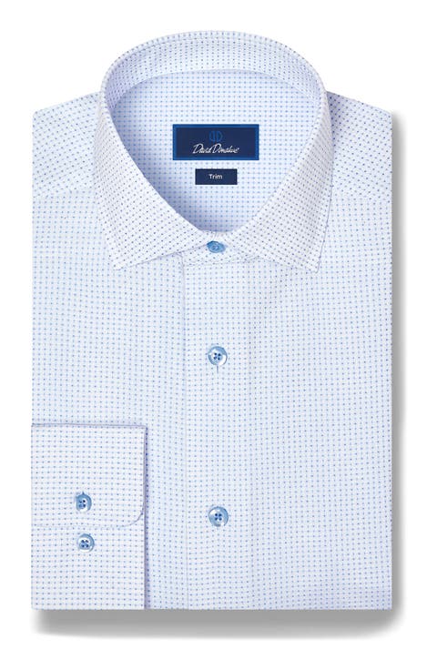 Trim Fit Geometric Dress Shirt