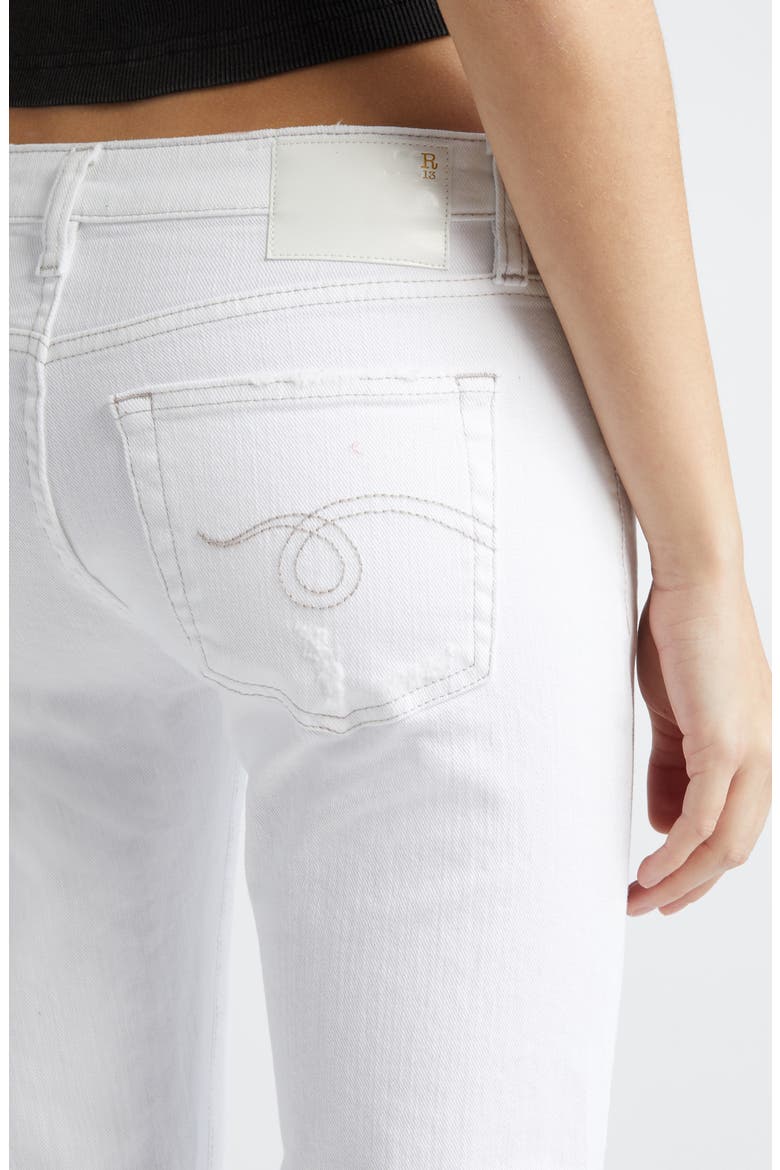 Boy Straight Ankle Jeans, Alternate, color, BALE WHITE
