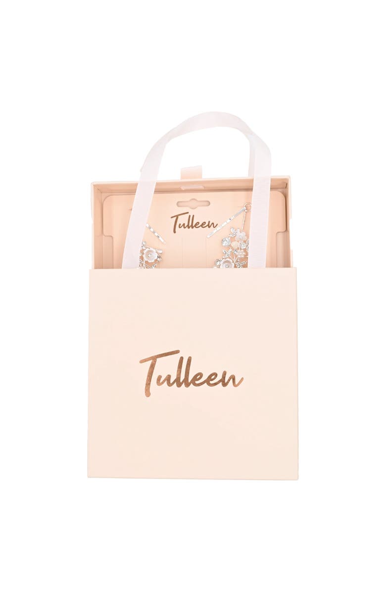 Tulleen Glimmering Flower Hair Vine, Alternate, color, Silver