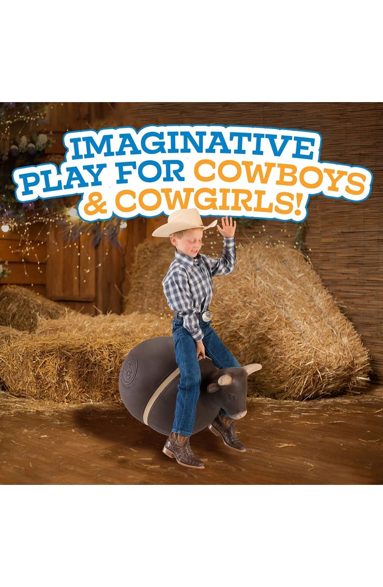 Big Country Toys Inflatable Bouncy Bull Rodeo Ride On Toy, Alternate, color, Brown