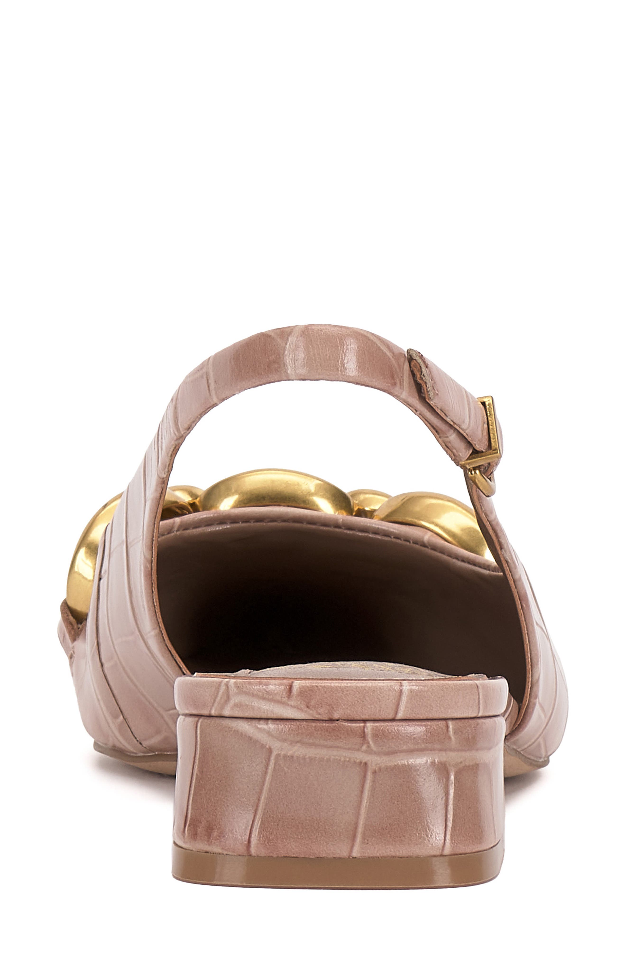 Vince Camuto Valiey Slingback Pointed Toe Flat, Alternate, color, Chai Latte