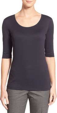 BOSS Scoop Neck Stretch Jersey Top