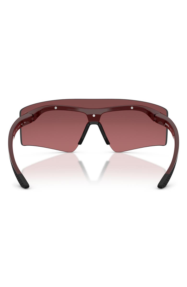 Scuderia Ferrari 139mm Shield Wrap Sunglasses, Alternate, color, Red Shiny / Red