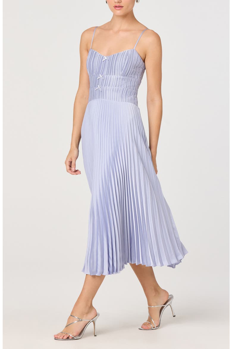 Shionagh Pleated A-Line Dress, Alternate, color, POWDER BLUE