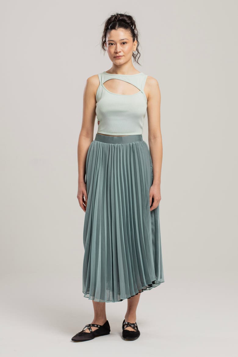 Free Heaven Pleated Skirt, Alternate, color, Light green