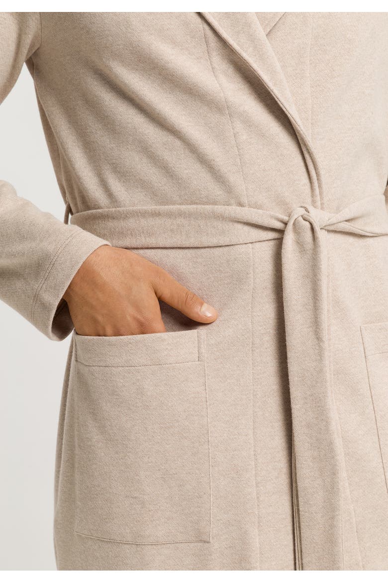 Cozy Living Organic Cotton Soft Jersey Robe, Alternate, color, Camel Melange