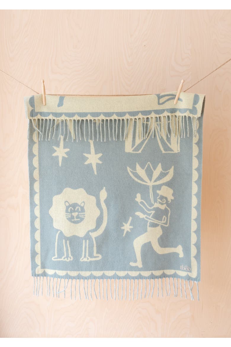 Lambswool Jacquard Baby Blanket, Alternate, color, Circus Jaquard