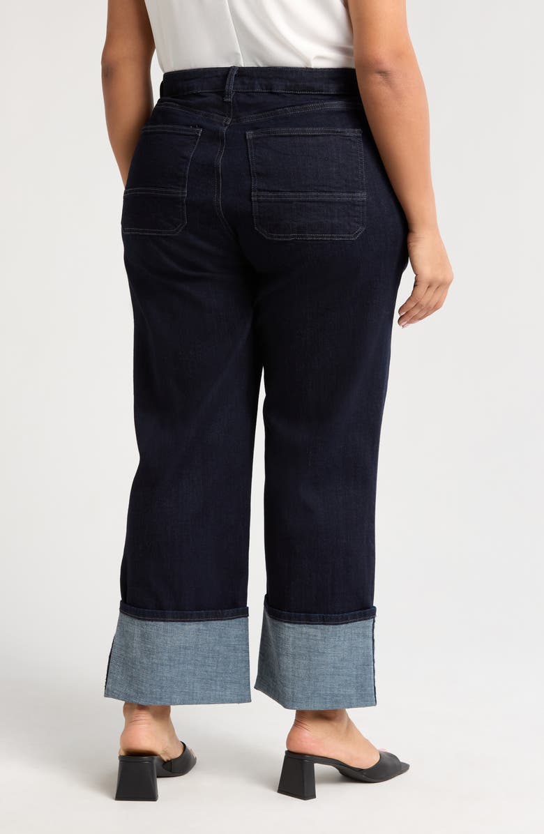 KUT from the Kloth Fab Ab Cuffed High Waist Wide Leg Jeans, Alternate, color, 