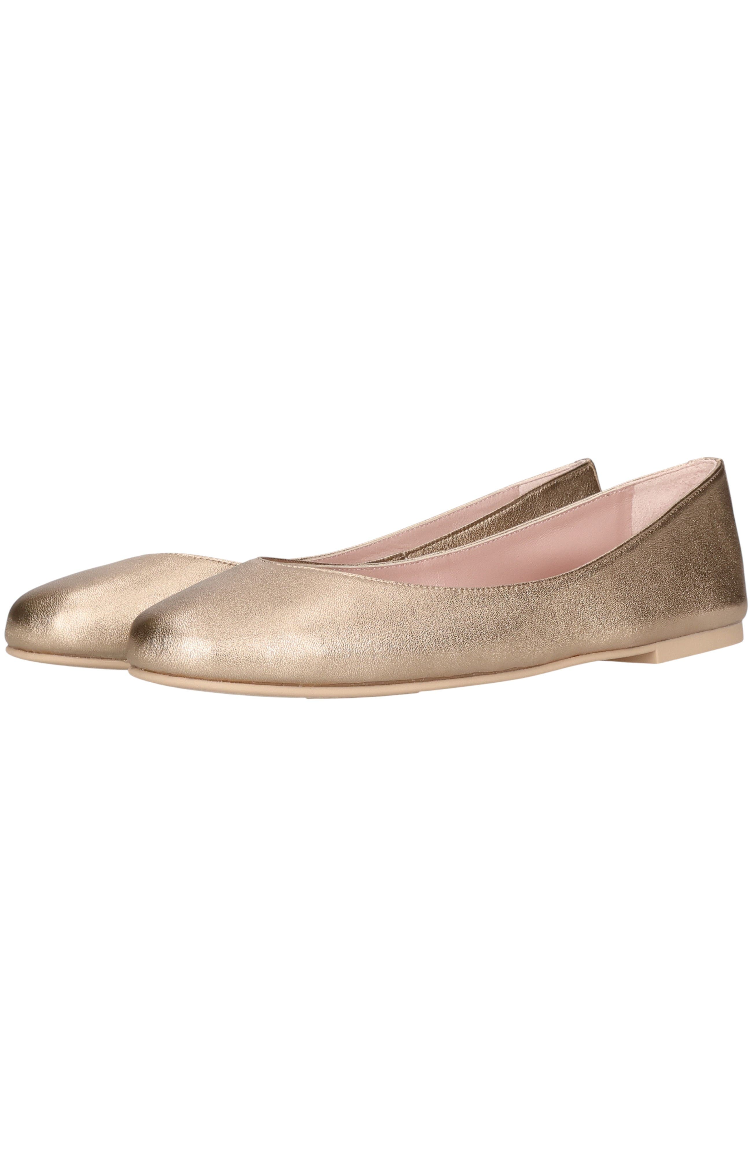 Pretty Ballerinas Round Toe Naked Metallic Ballet Flat, Alternate, color, Gold