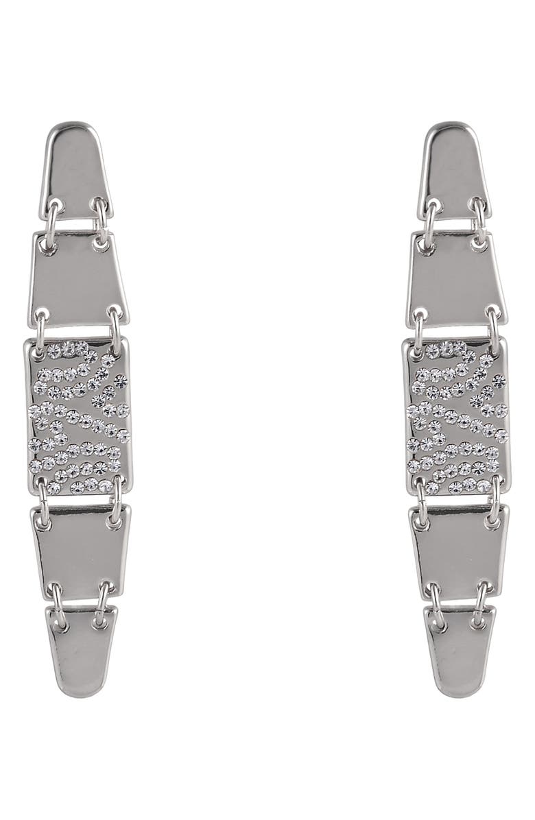 Laundry by Shelli Segal Pavé Crystal Linear Drop Earrings, Alternate, color, 