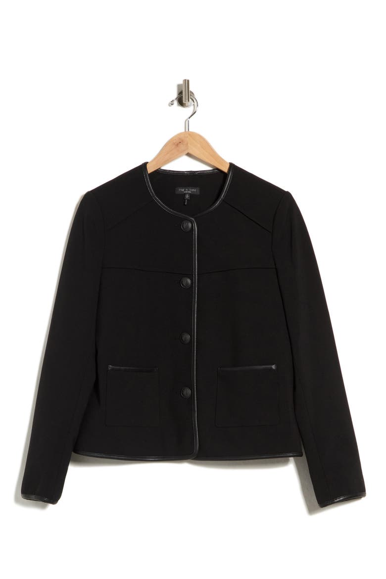 Mira Wool Blend Jacket, Main, color, BLACK