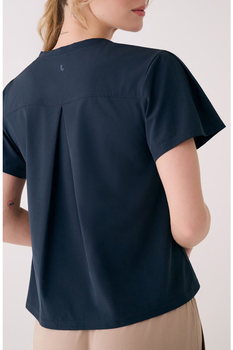 Olivie V-Neck Top, Alternate, color, OUTERSPACE