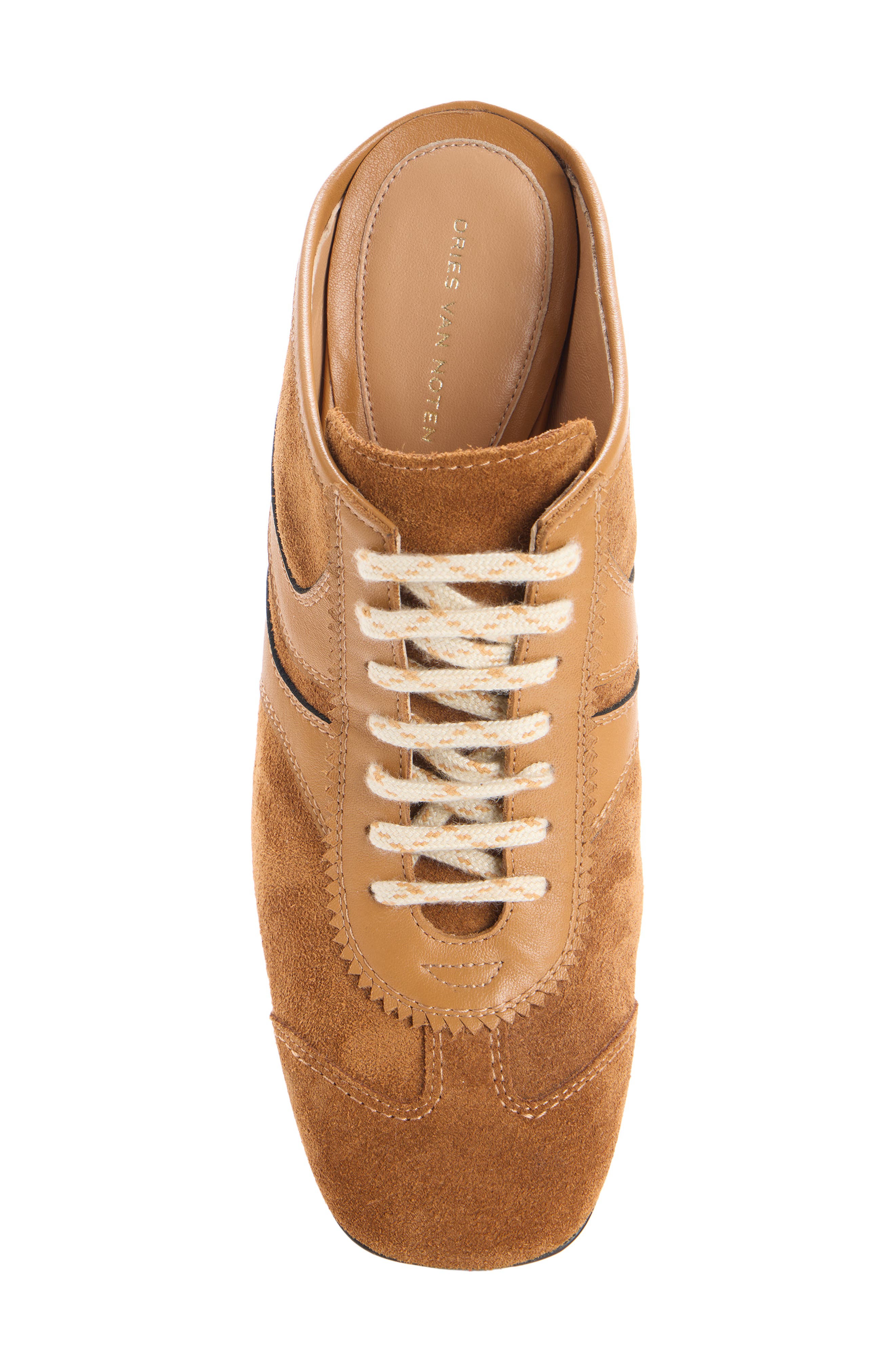Dries Van Noten Heeled Sneaker Mule, Alternate, color, Tan