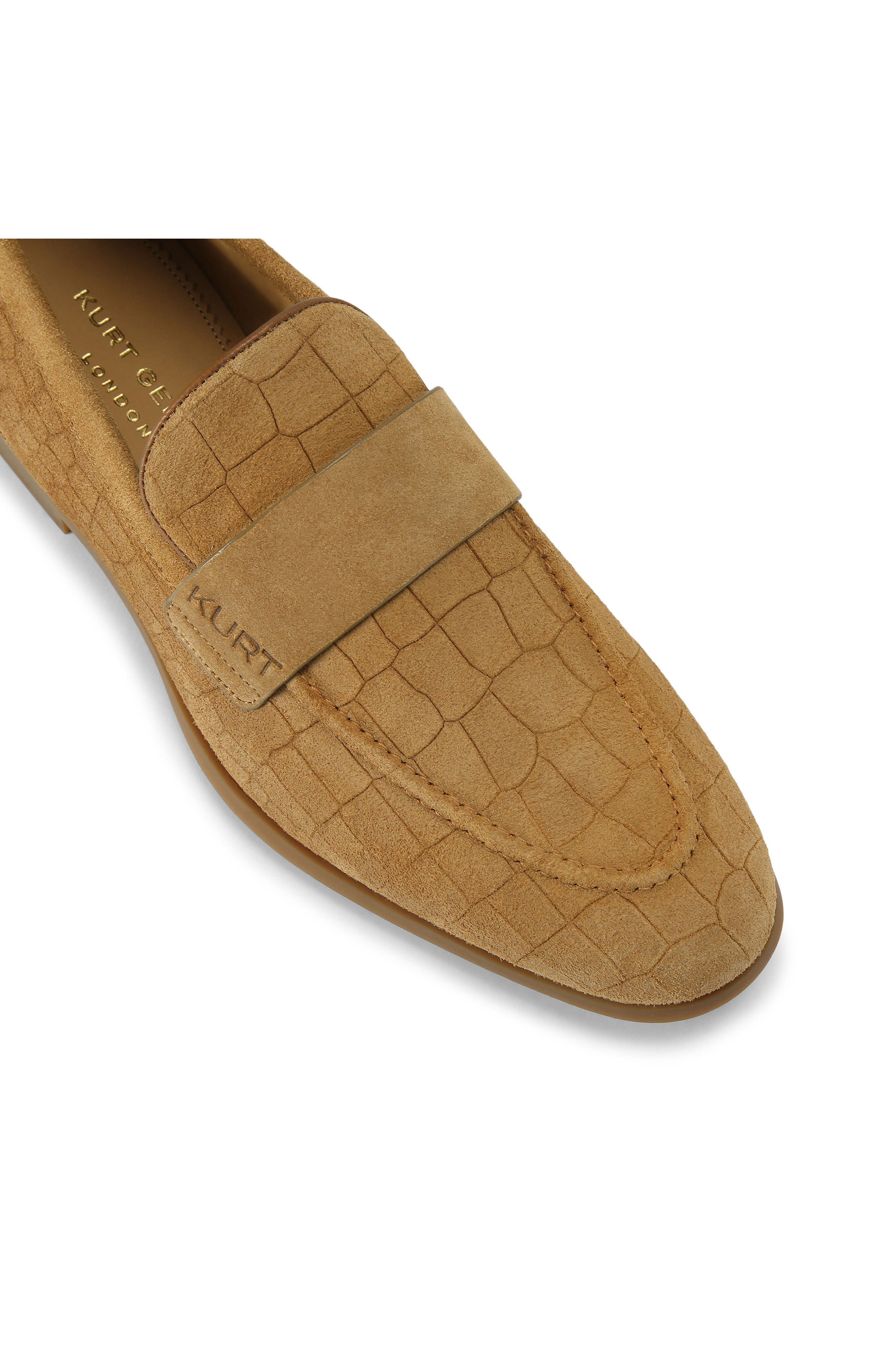 Kurt Geiger London Aldgate Flex Reptile Embossed Loafer, Alternate, color, Light/ Pastel Brown