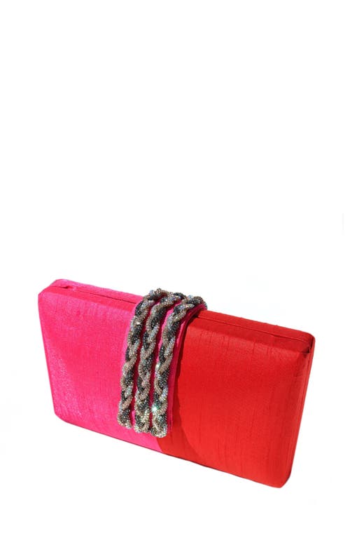 Simitri Color Block Braided Clutch