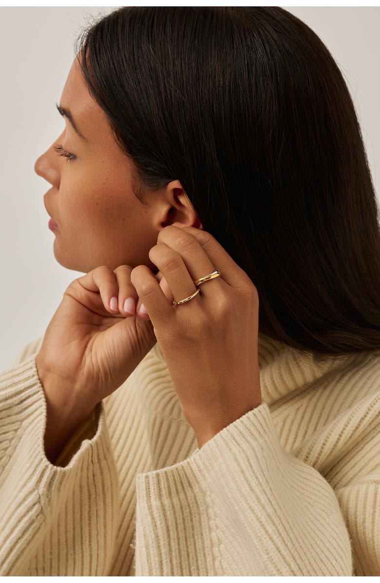 Missoma Solar Studded Stacking Ring, Alternate, color, Gold