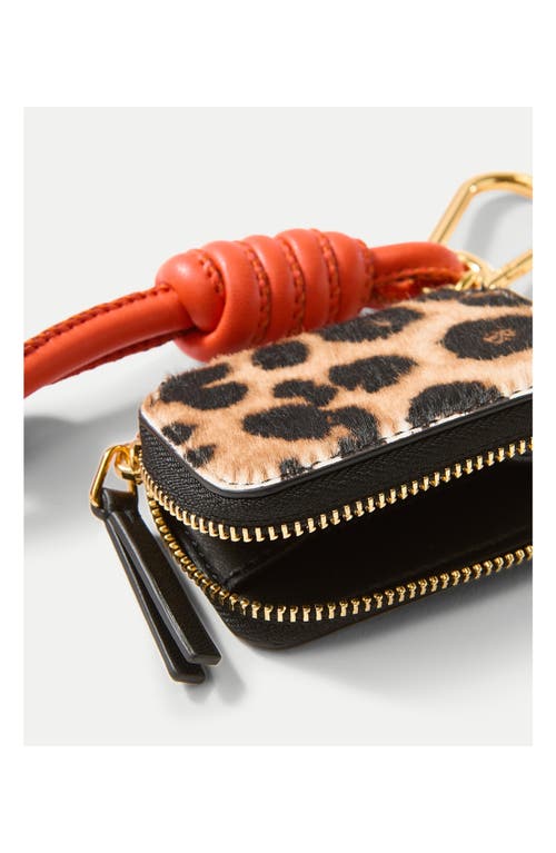 Veronica Beard Leopard Zip Pouch Bag Charm