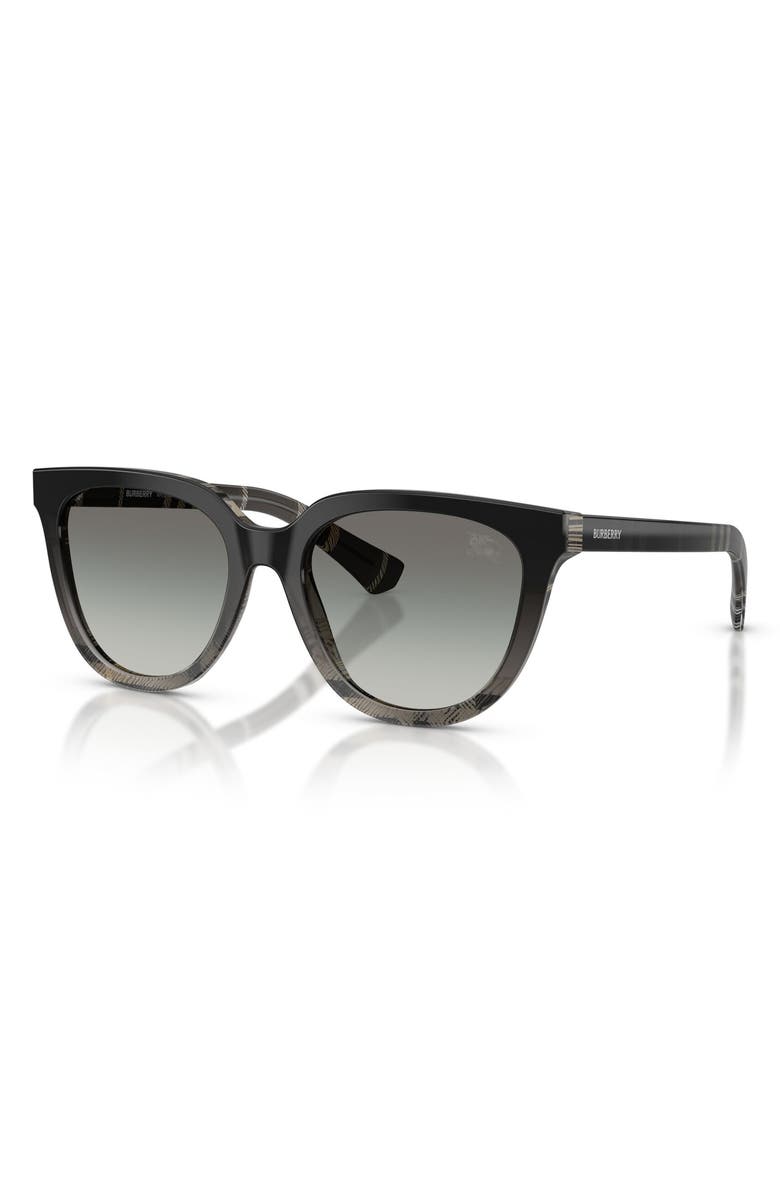 Burberry 53mm Phantos Sunglasses, Alternate, color, Check Gradient Grey