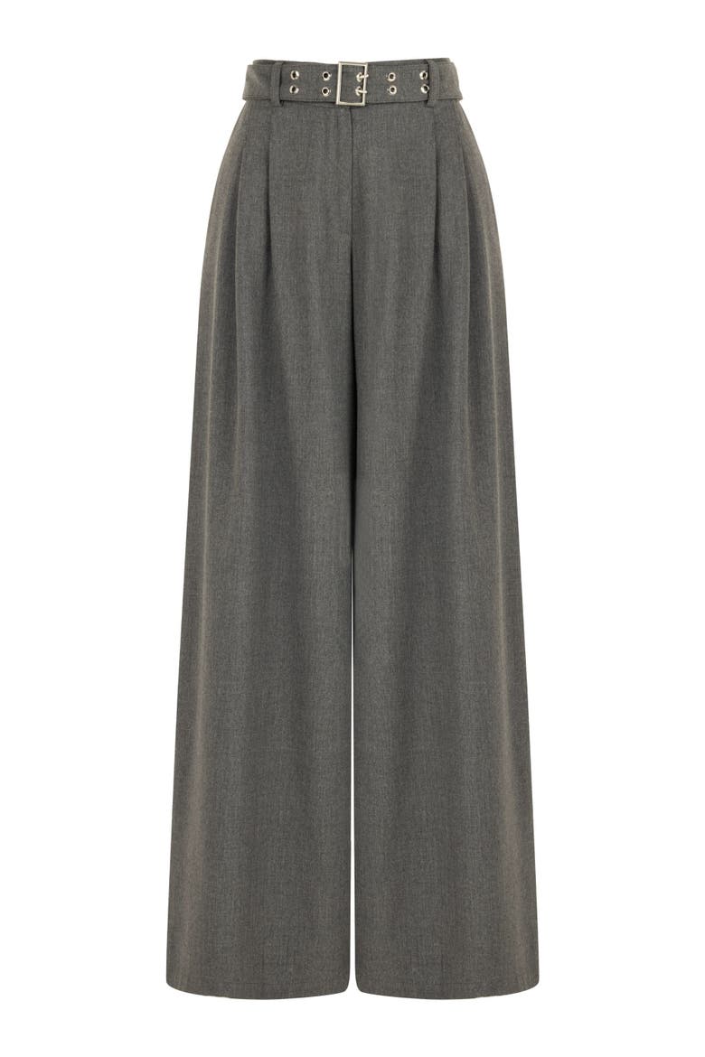 Wide Leg Flowy Pants, Alternate, color, Grey