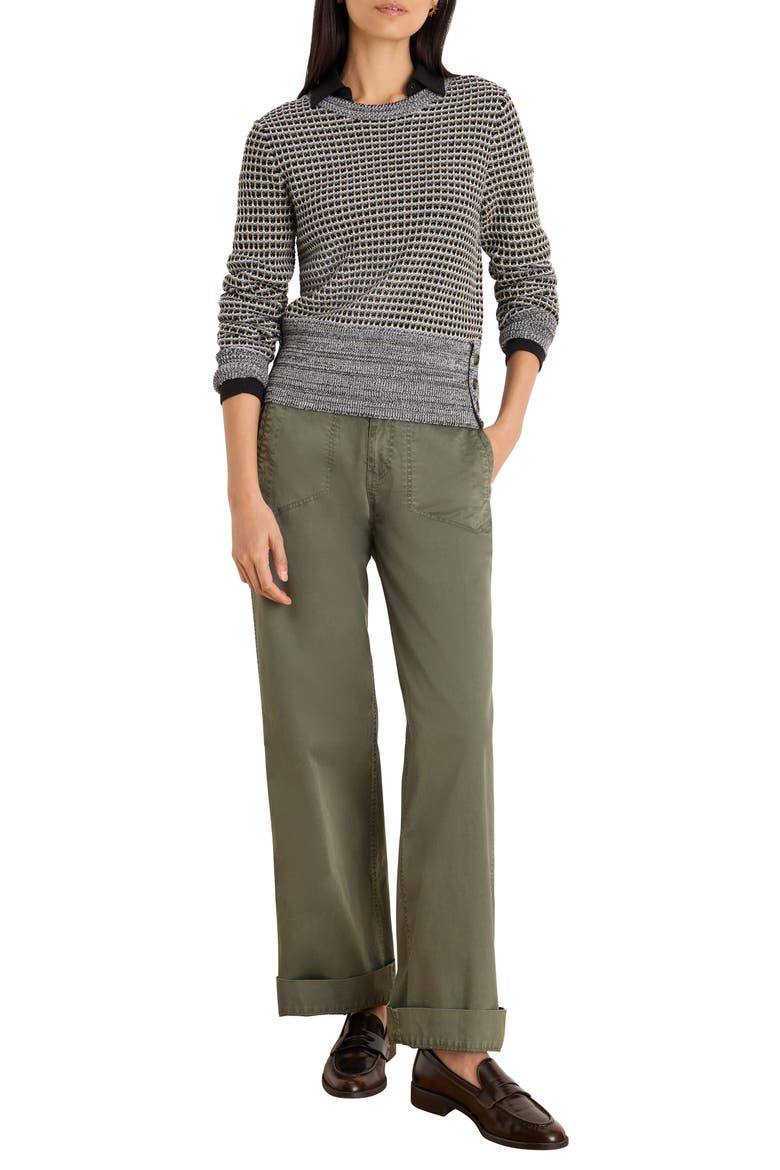 Marled Crewneck Sweater, Alternate, color, BLUE MULTI