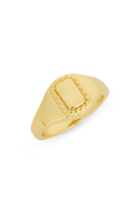 Twisted Border Signet Ring