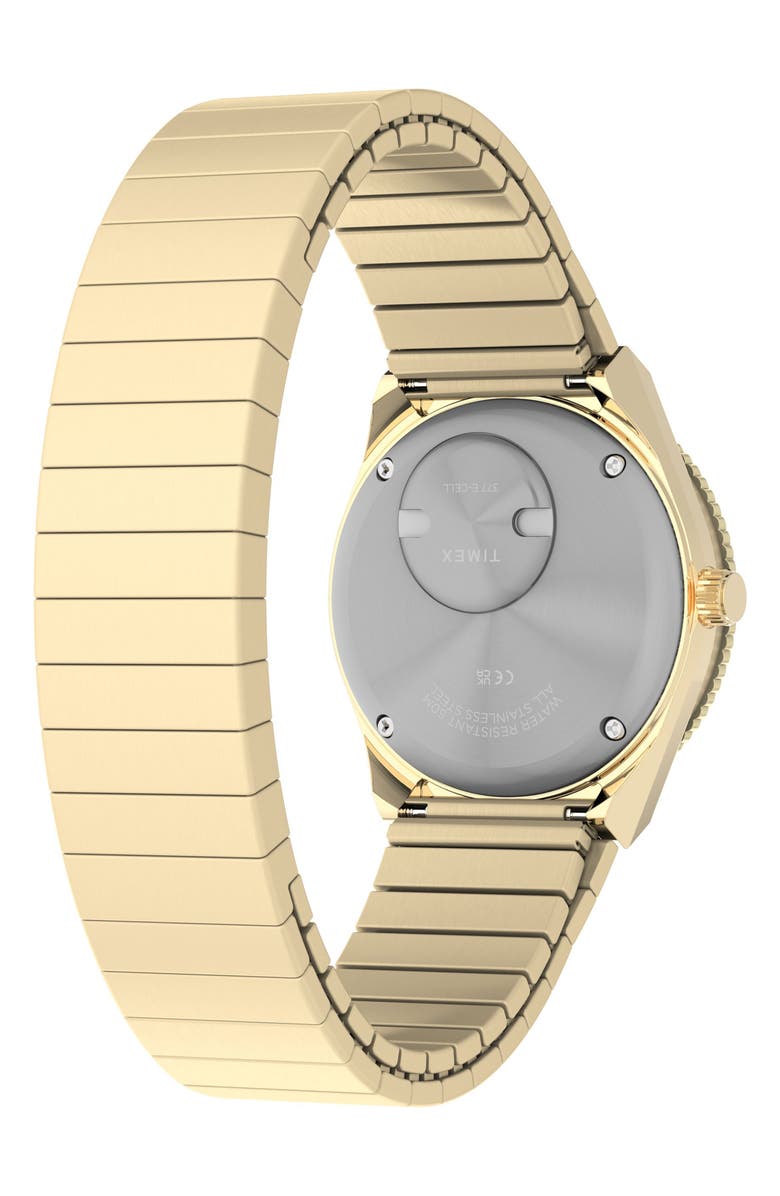 Timex<sup>®</sup> Q Timex<sup>®</sup> Mini 30mm Stainless Steel Expansion Band Watch, Alternate, color, Pink/ Gold-Tone