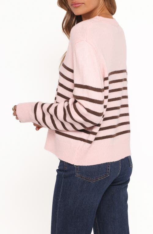Petal And Pup Petal & Pup Eleanora Stripe Crewneck Sweater In Pink