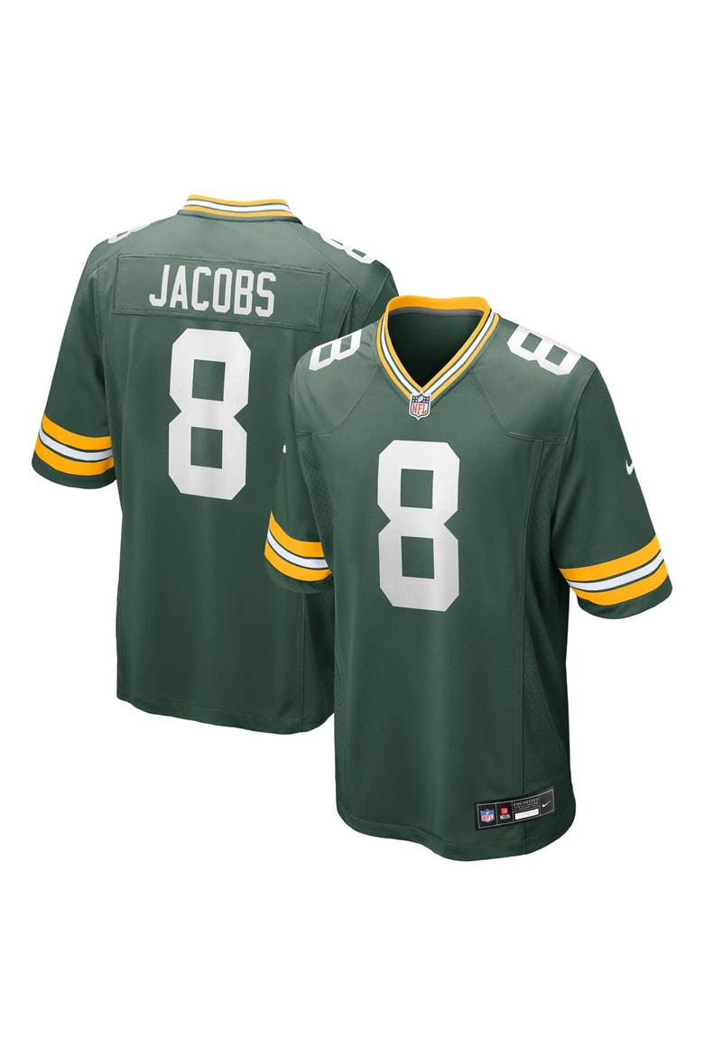 Men's Nike Josh Jacobs  Green Green Bay Packers Team Game Jersey, Main, color, Green