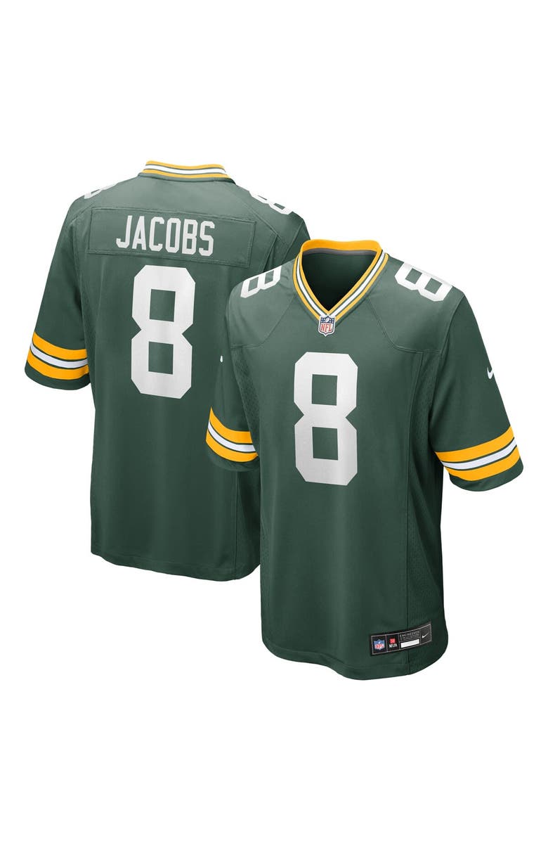 Nike Men's Nike Josh Jacobs Green Green Bay Packers Team Game Jersey, Main, color, Green